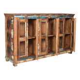 Nirvana Reclaimed Solid Hard Wood Sideboard Multicolor